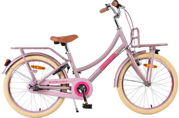 Volare excellent kinderfiets - meisjes - 20 inch - mat roze - shimano nexus 3 versnellingen
