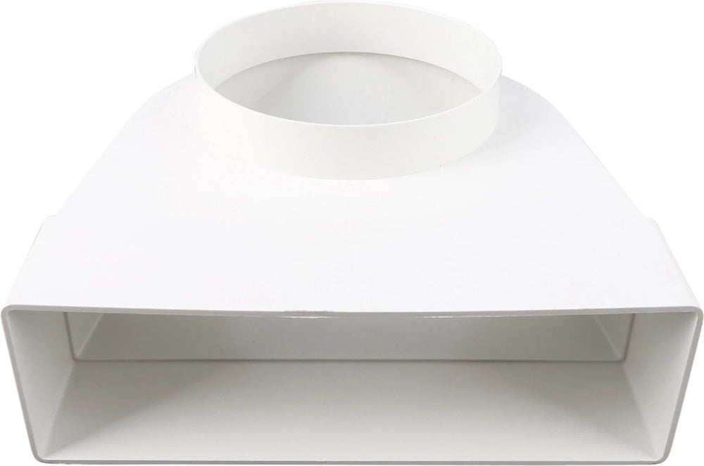 Starx overgangstuk haaks rond naar rechthoek 125 naar 204x60mm (45.709.33)