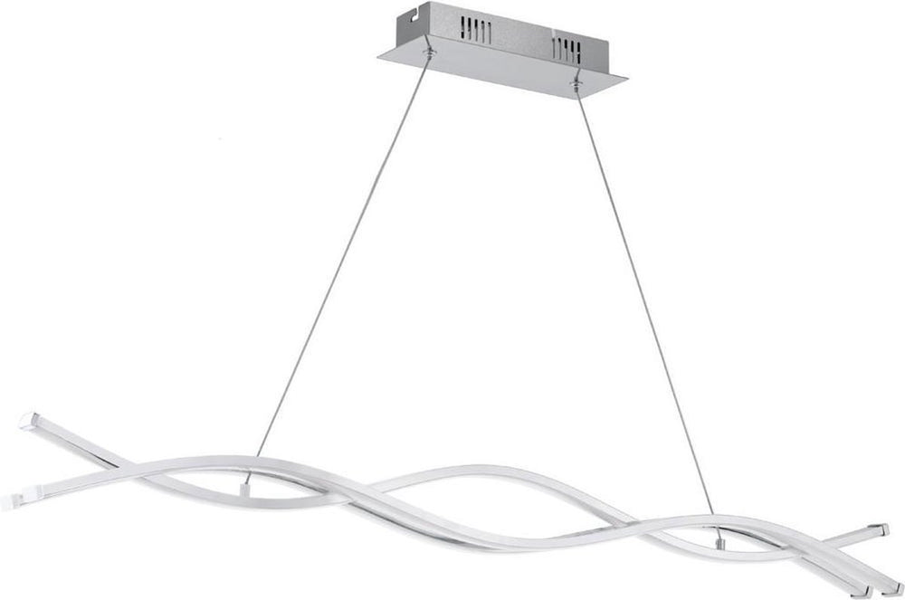 Eglo lasana 2 - hanglamp - 3 lichts - chroom - wit
