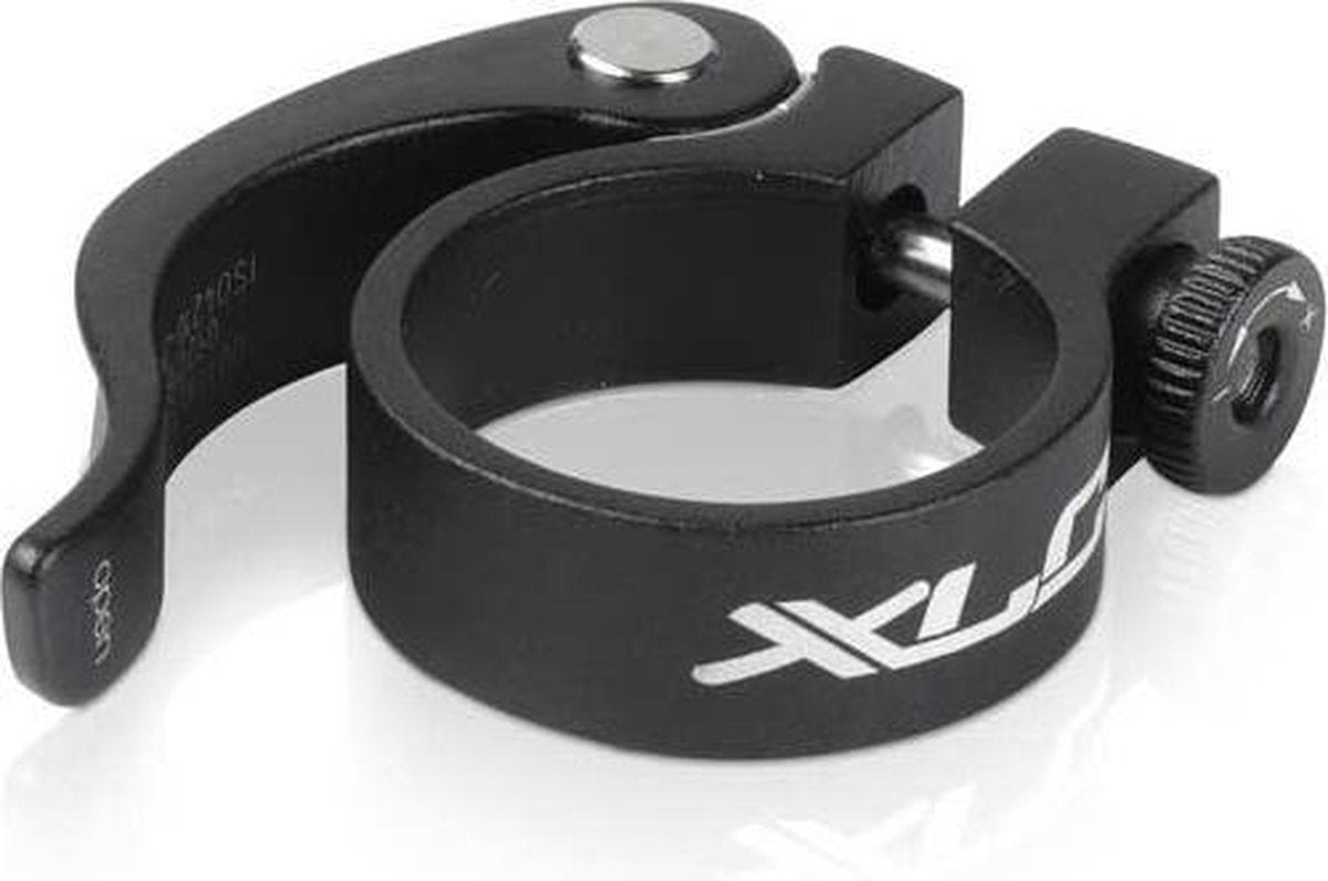 Xlc pc-l06 zadelbuisklem - ergo - aluminium - snelspanner - 34.9mm - zwart