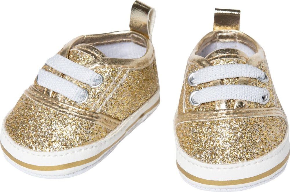 Heless poppensneakers glitter goud, 38-45 cm