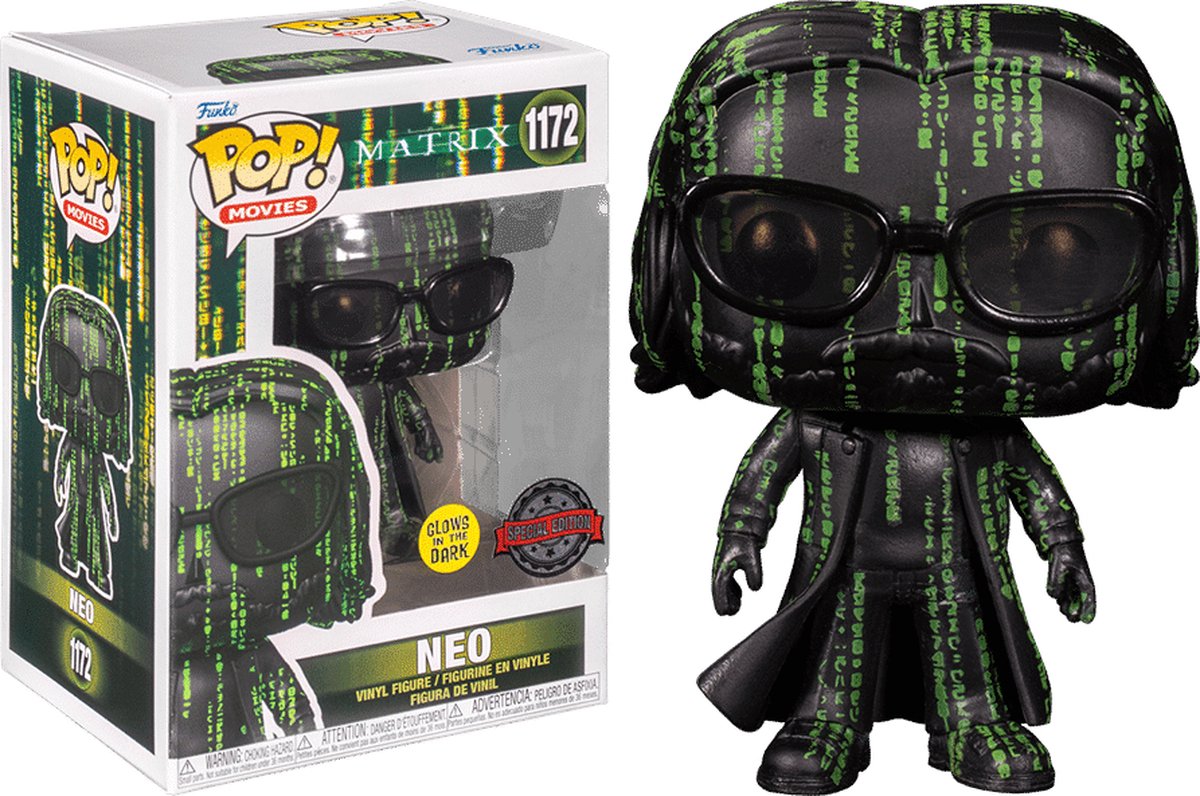 Funko pop! matrix - the matrix neo exclusive (gitd)