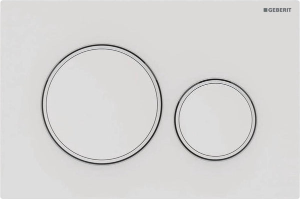 Geberit sigma20 bedieningsplaat - 2-toets spoeling - rond - dualflush - mat wit