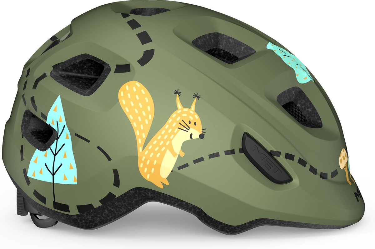 Met hooray kinderhelm – fietshelm kinderen - maat xs s (46-52cm) – green forrest matt