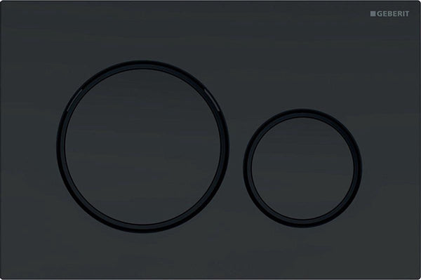 Geberit sigma20 bedieningsplaat - 2-toets spoeling - rond - dualflush - mat zwart