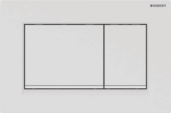 Geberit bedieningsplaat sigma30, 2-toets: wit mat, easy-to-clean, wit