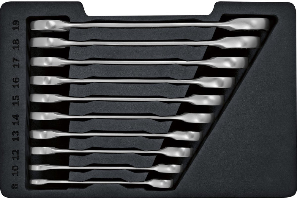 Bosch professional ringsteeksleutelset met ratel 10-delig - 1600a02au0