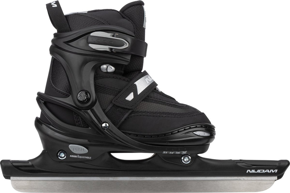 Nijdam kinderschaatsen verstelbaar - noren schaatsen - zwart - maat 37-40