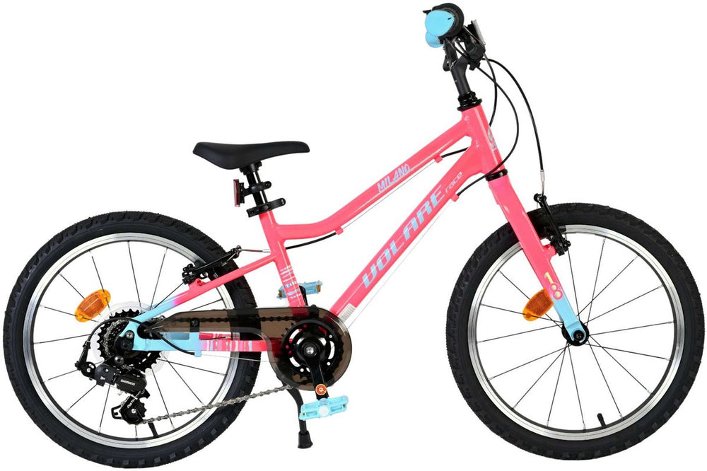 Volare milano kinderfiets - meisjes - 18 inch - roze - 6 speed