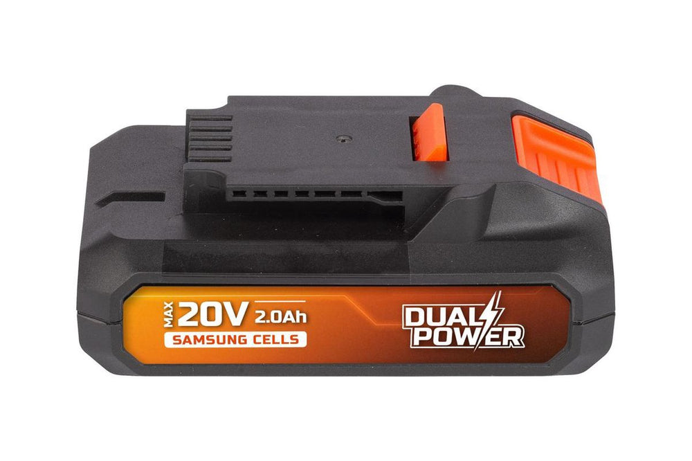 Powerplus dual power batterij powdp9021 - 20v, 2.0ah - accu voor 20v toestellen - led-stroomindicator - batterijplatform