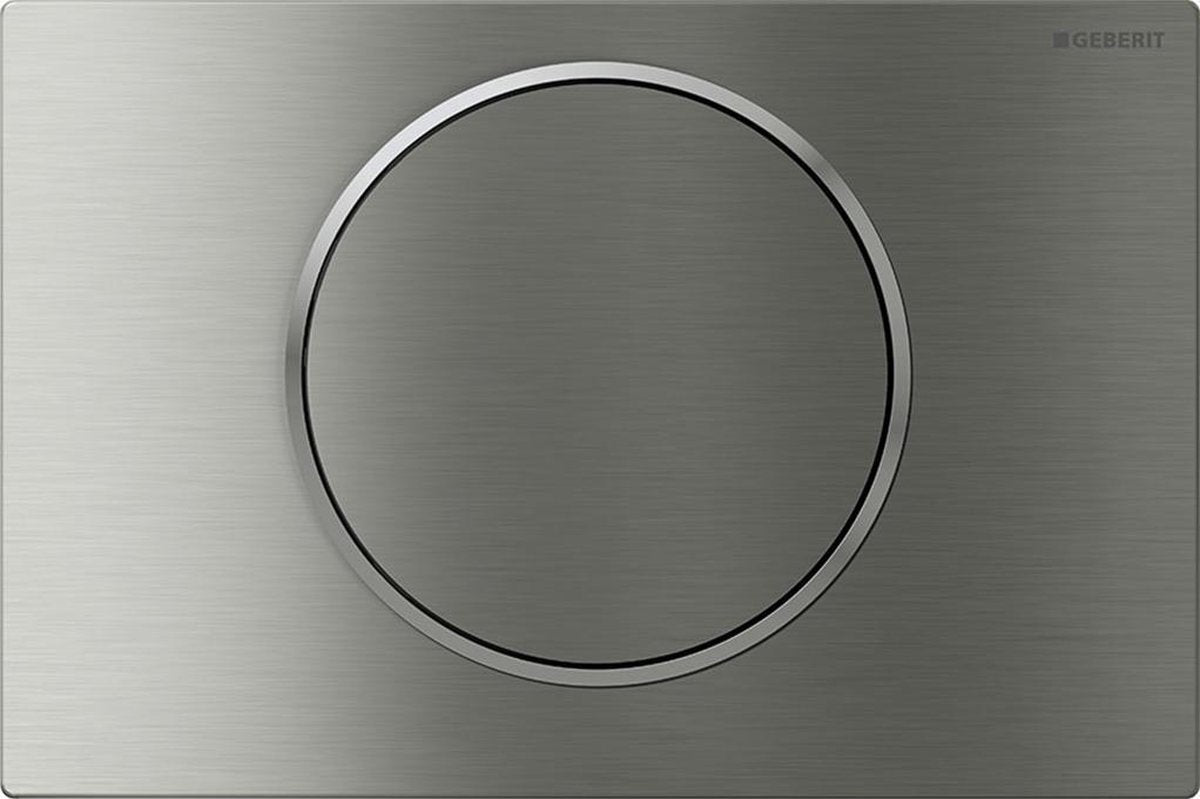 Geberit sigma10 bedieningsplaat - spoel-stop spoeling - rond - geborsteld rvs