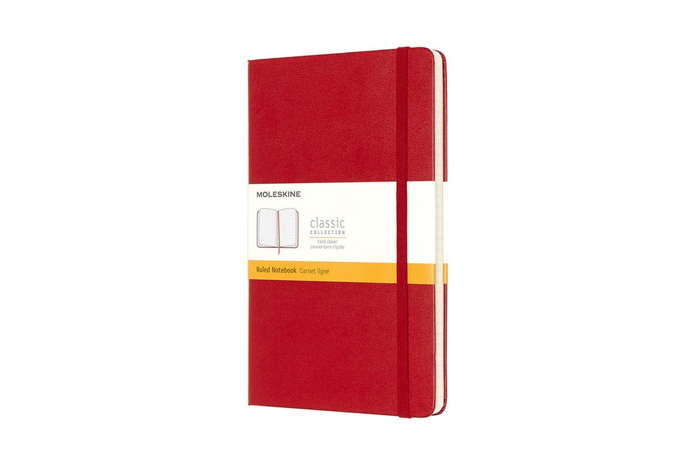 Moleskine classic notitieboek - large - hardcover - gelinieerd - rood