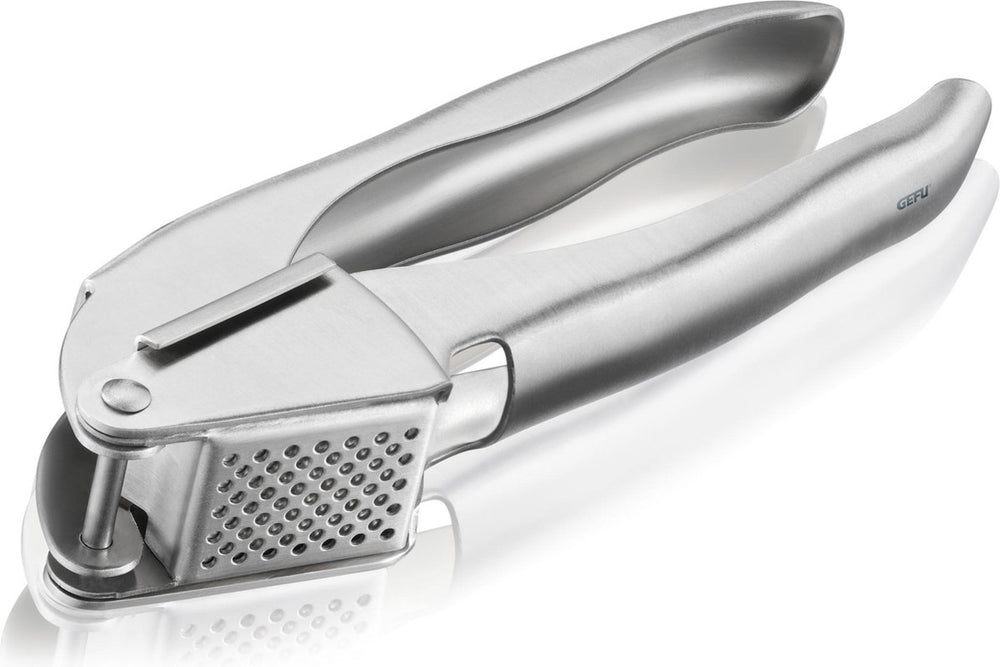 Gefu imprensa knoflookpers – rvs knoflookpers – ergonomische greep – vaatwasserbestendig