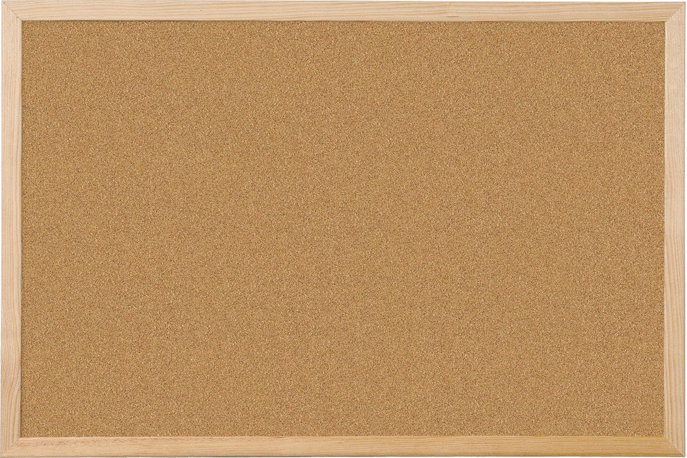 Q-connect kurkbord | met houten frame | 90 x 60 cm