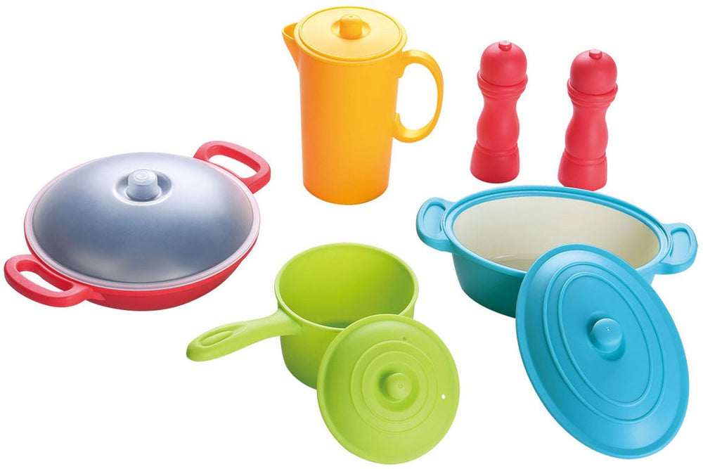 Speelpannen en potten kook speelset, 10dlg.