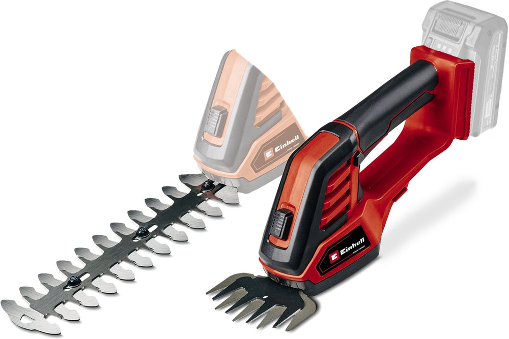 Einhell accu gras- heggenschaar ge-cg 18 100 li solo - power x-change - 18 v li-ion - knipbreedte grasschaar: 10 cm - snoeibreedte heggenschaar: 20 cm - excl. accu en lader