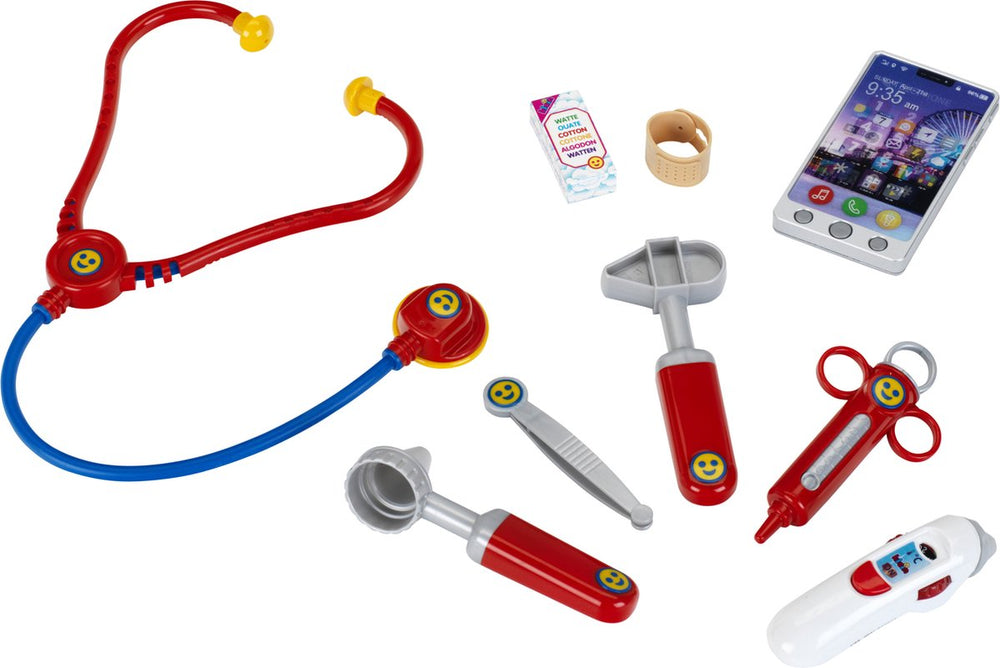 Klein toys artsenkoffer - incl. smartphone en speelgoedinstrumenten - rood blauw