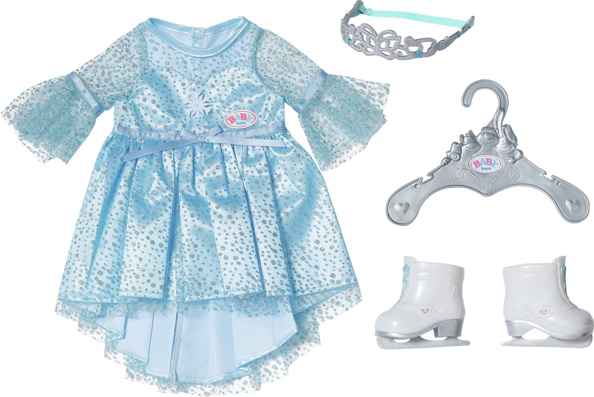 Baby born prinses op ijs jurk 43cm