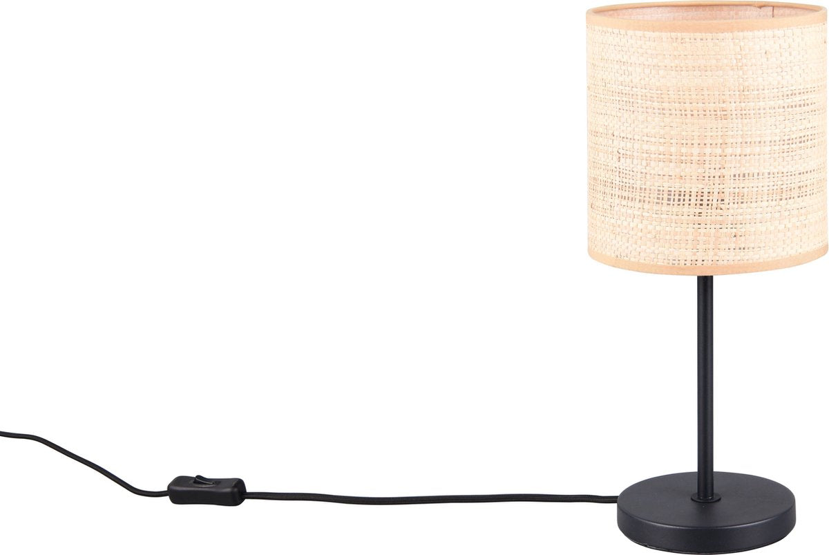 Rl live your light reality aimee - tafellamp - zwart mat - excl. 1x e27 4 w - snoerschakelaar - casalum