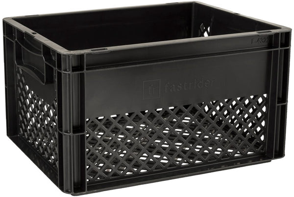 Fastrider fietskrat medium - zwart - 22l
