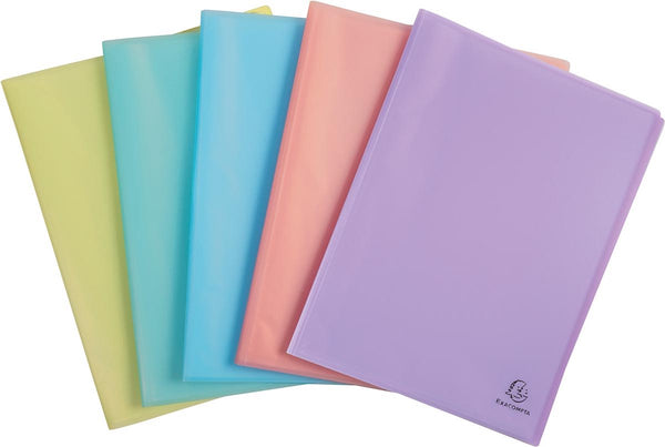 Exacompta showalbum in halfharde polypropyleen chromaline pastel 80 zichten - a4 - geassorteerd - 88470e