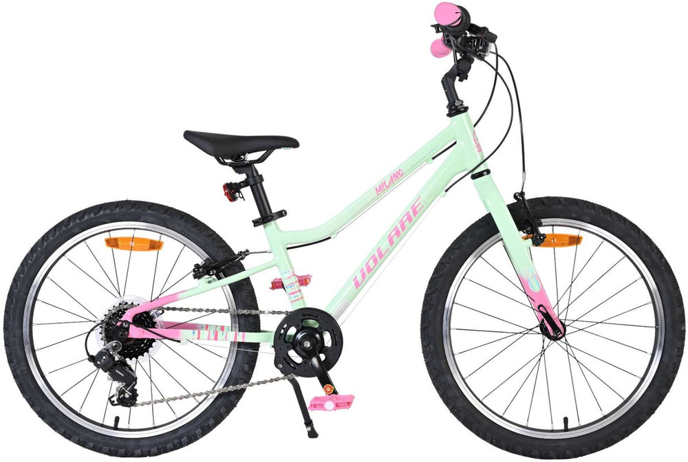 Volare milano kinderfiets - meisjes - 20 inch - mintgroen- 6 versnellingen