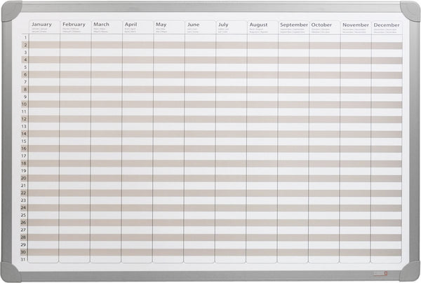 Desq ® jaarplanner | magnetisch | aluminium frame | 60 x 90 cm