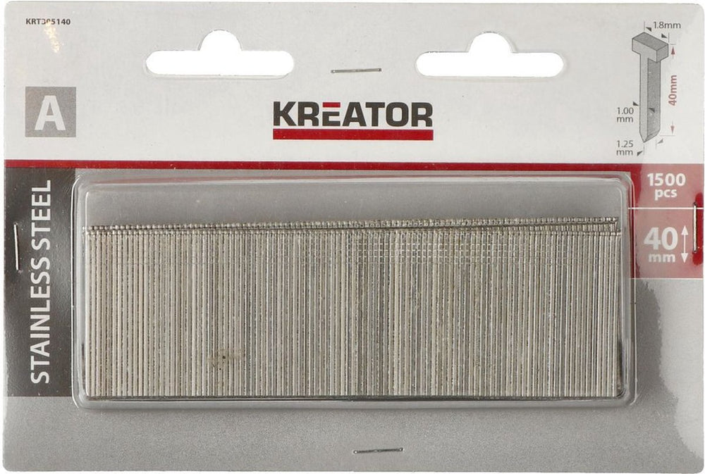 Kreator krt305140 nagels – type a – 40 mm – 1500 st