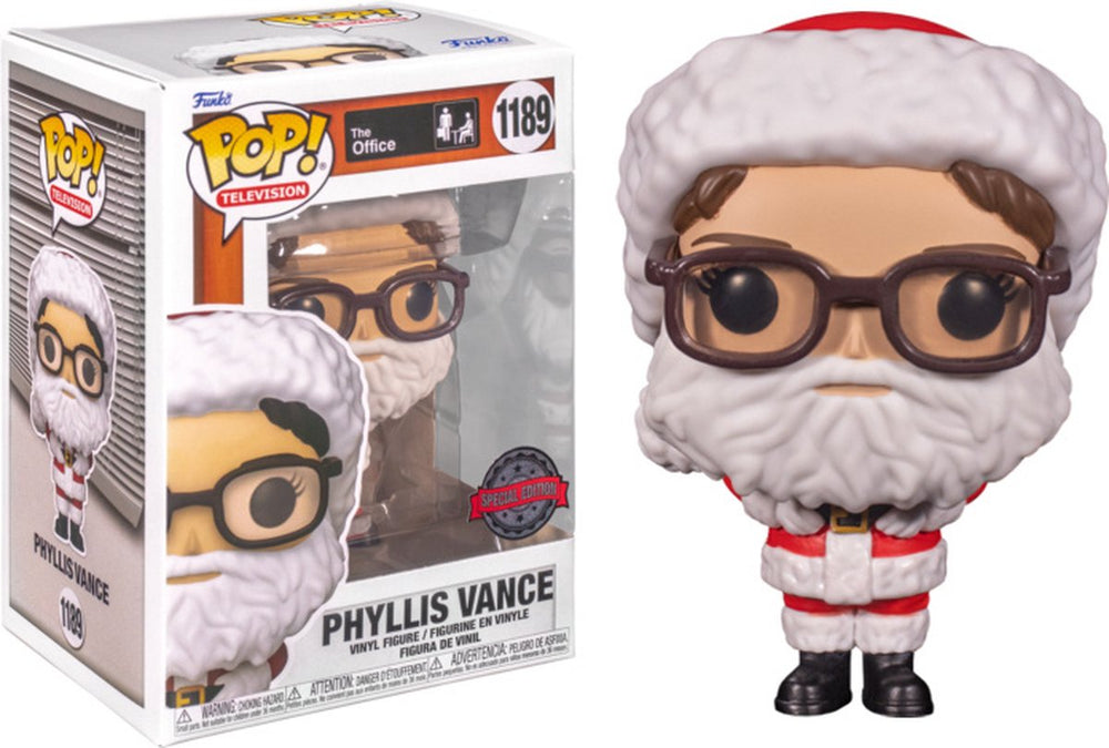 Funko pop! movies: the office - phyllis vance (as santa) #1189 special edition exclusive kerst holliday