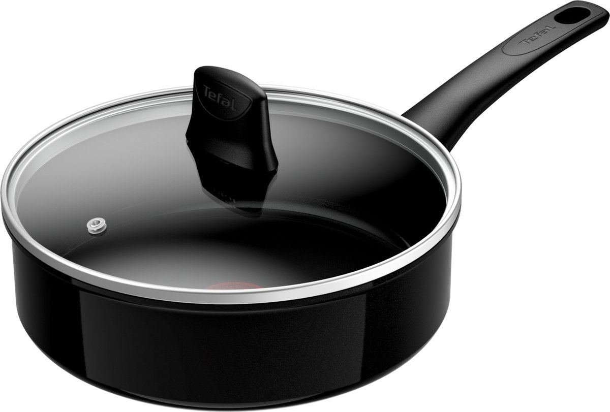 Tefal renew black on - keramische hapjespan - ø24 cm - pfas-vrij - geschikt voor inductie