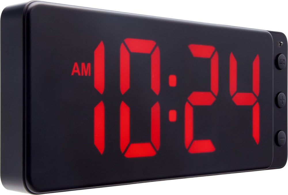 Nextime digitale klok rood – tafel wandklok – 27.2 × 10.8 × 3 cm – abs – rood – led