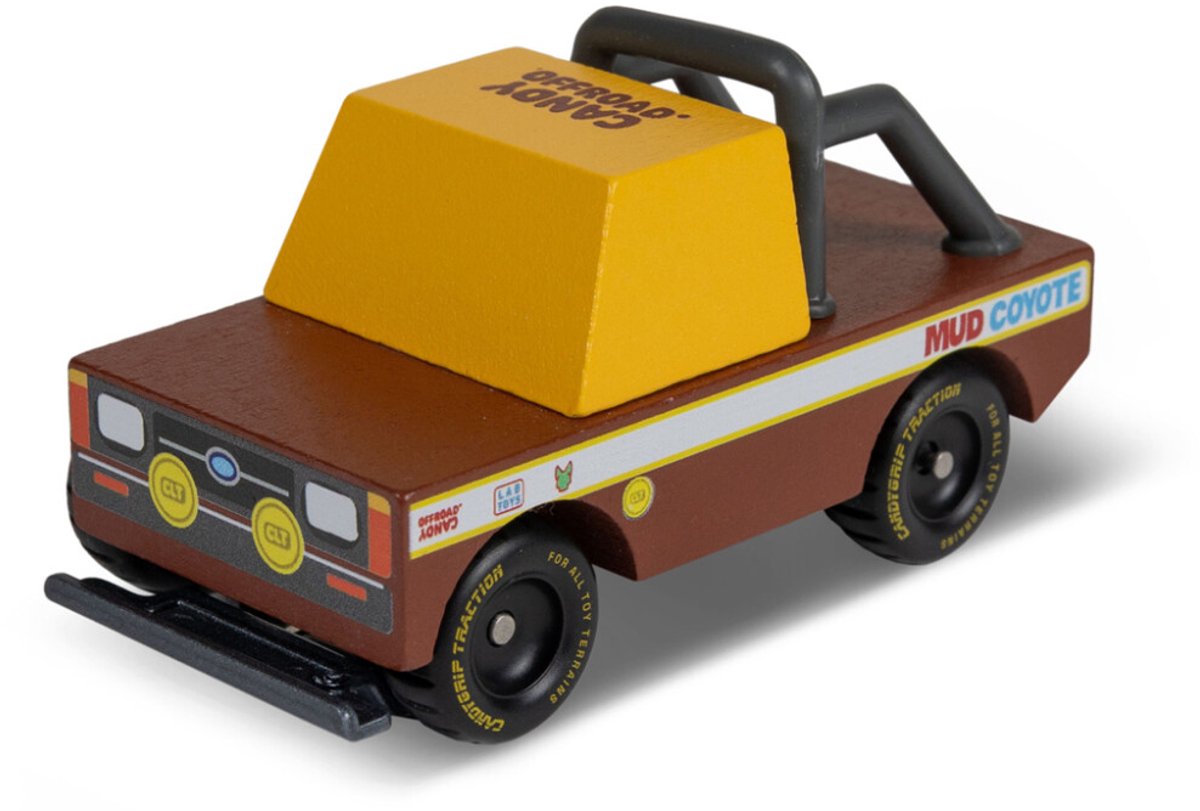 Candylab toys candycar toons - mud coyote brown - hout auto - 3+