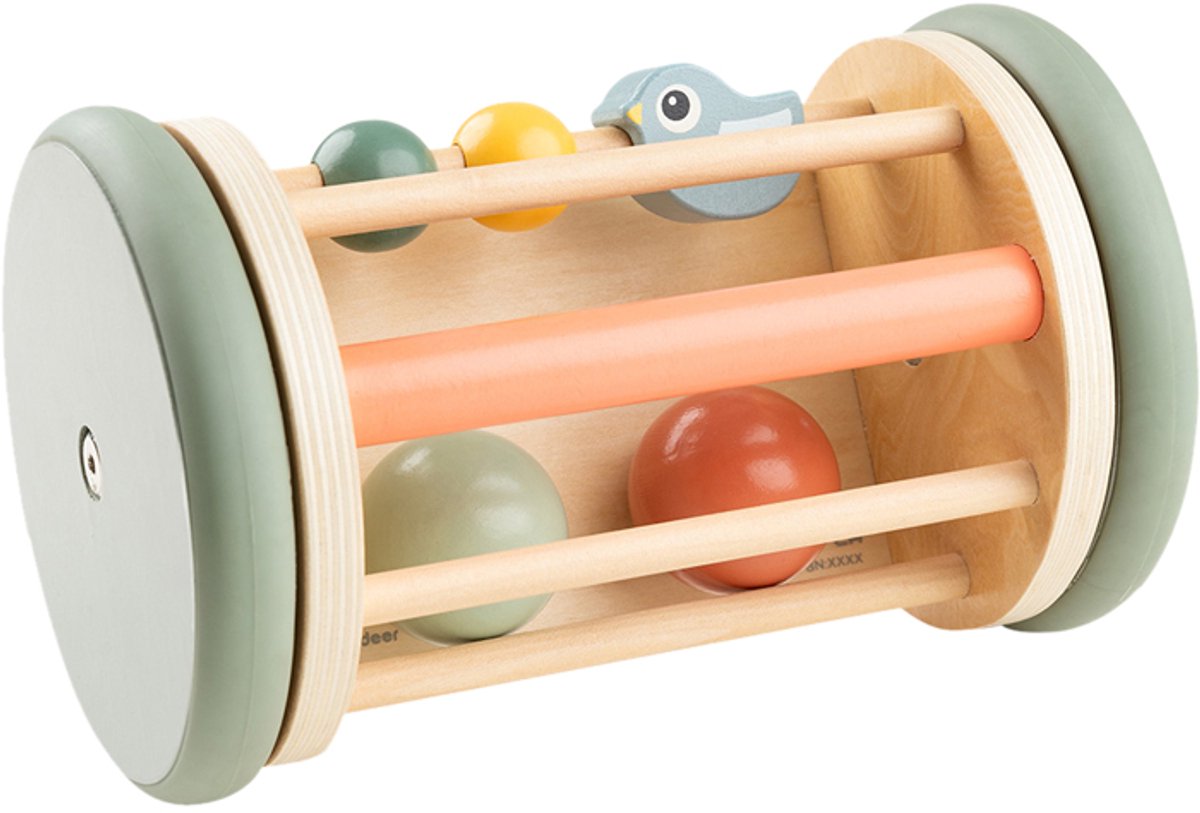 Gemaakt door herten houten rollende spiegel birdee