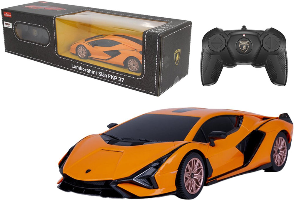 Jamara rc voertuig auto - 403125 rc auto - lamborghini sián fkp 37 - oranje - 2,4 ghz rc model kant en klaar - 1:24 bestuurbare auto