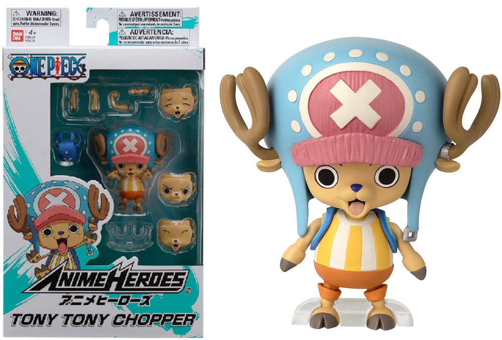 Bandai - anime heroes - one piece - anime heroes figuur 7 cm - chopper - 36936