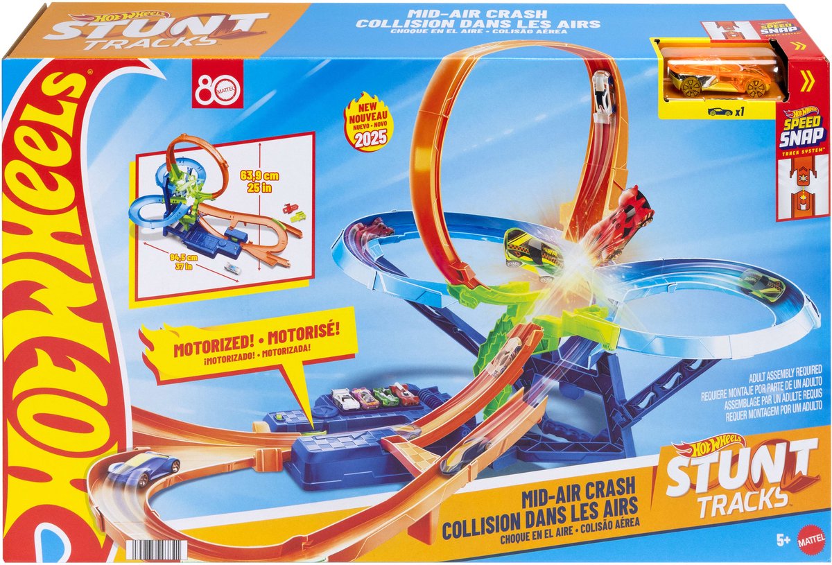 Hot wheels - stuntbanen crash in de lucht