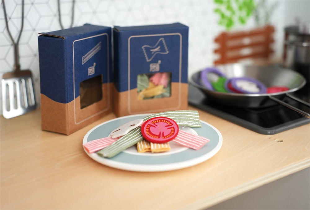 Small foot - wooden play food pasta chef set, 19 pcs.