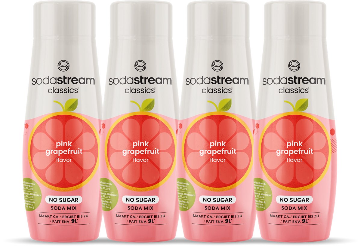 Sodastream pink grapefruit zero siroop 4 x 440ml