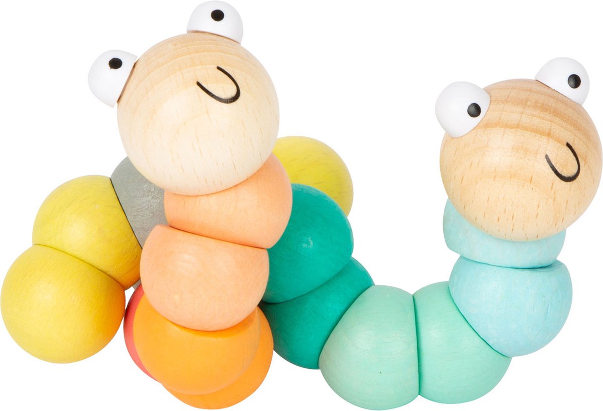 Small foot - wooden motor skills caterpillar pastel