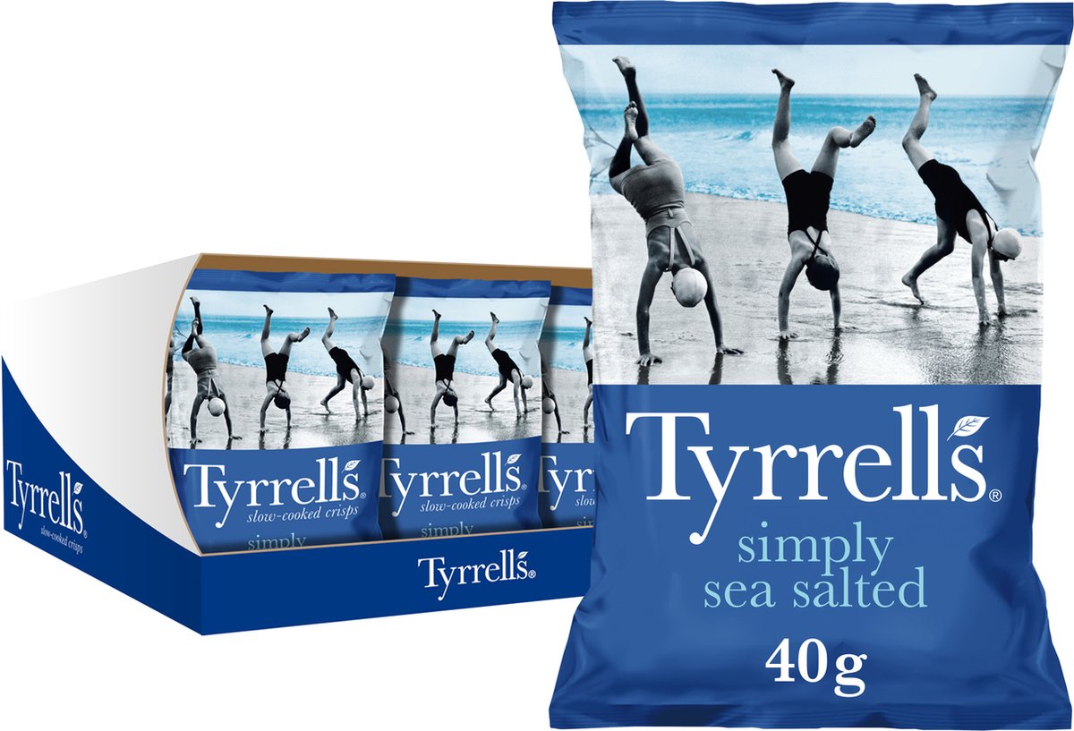 Tyrrells chips simply sea salted 18 x 40 gram