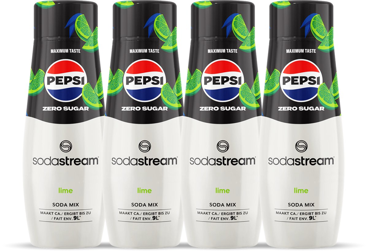 Sodastream pepsi lime zero siroop 4 x 440ml