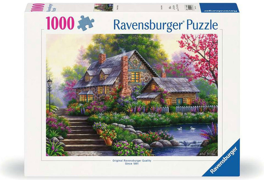 Ravensburger legpuzzel romantisch huisje, 1000st.