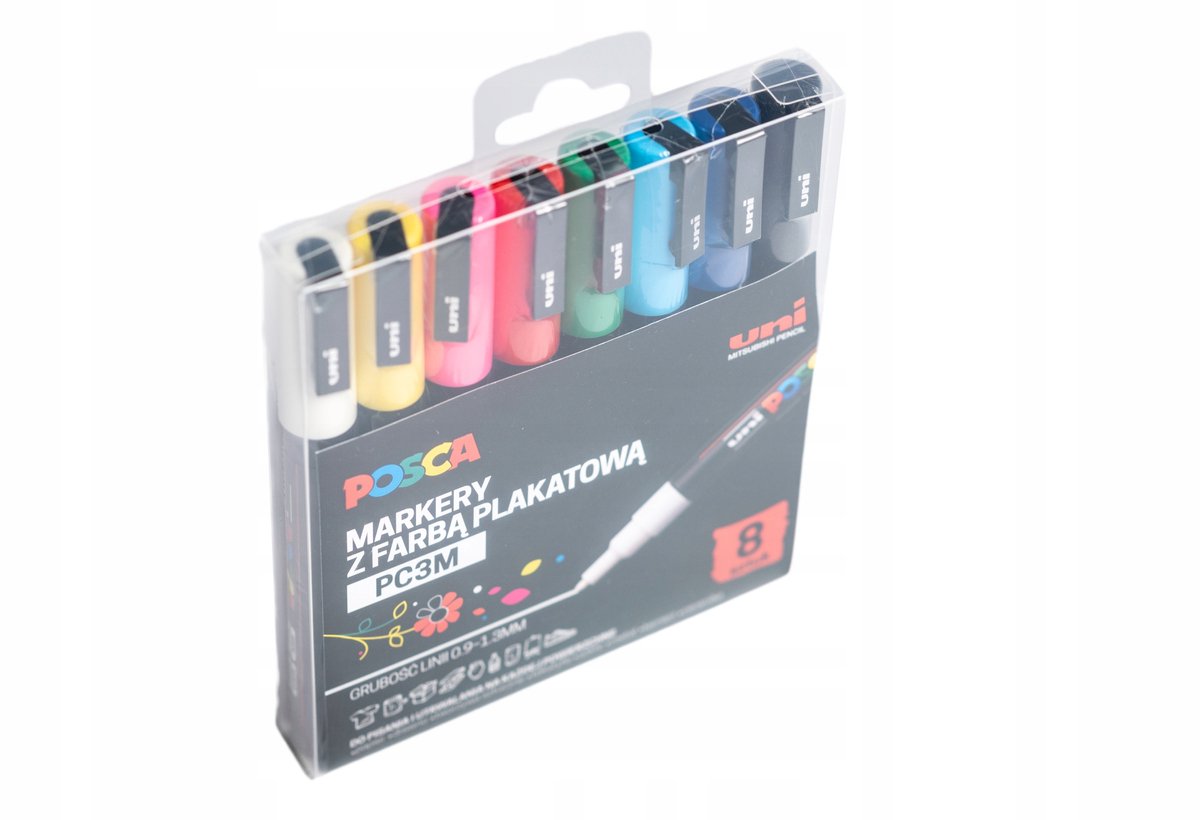 Uni posca posca pc-3m markersset (8 stuks) - all-surface