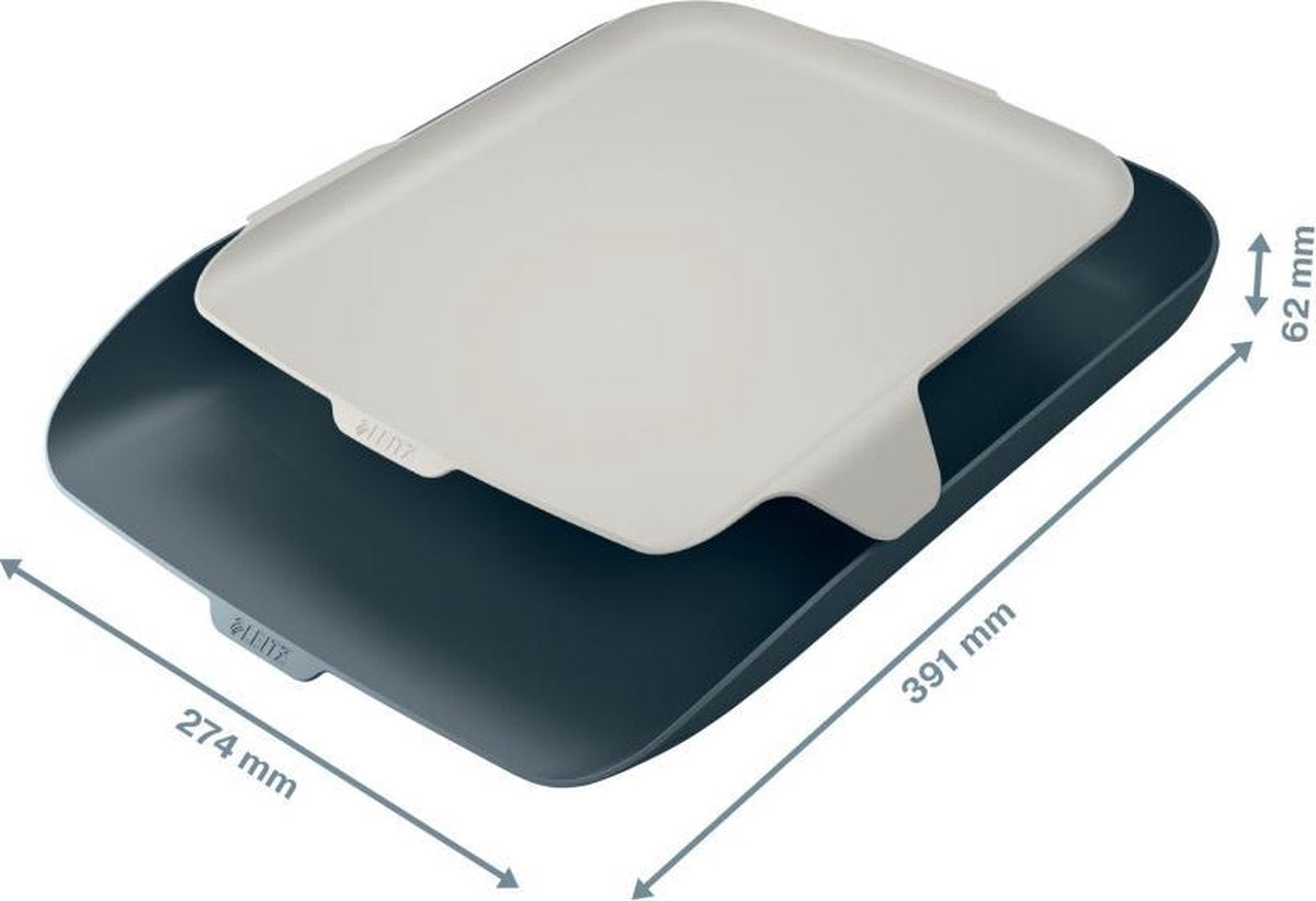 Leitz cosy brievenbak met organiser voor bureau - brievennbakjes voor a4- en c4-formaten - ideaal voor thuiskantoor thuiswerken - fluweel grijs