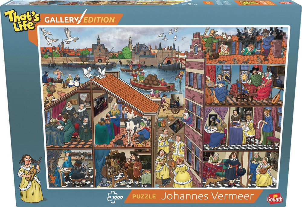 Goliath that's life gallery edition: johannes vermeer - 1000 puzzelstukjes - legpuzzel (68x48cm)
