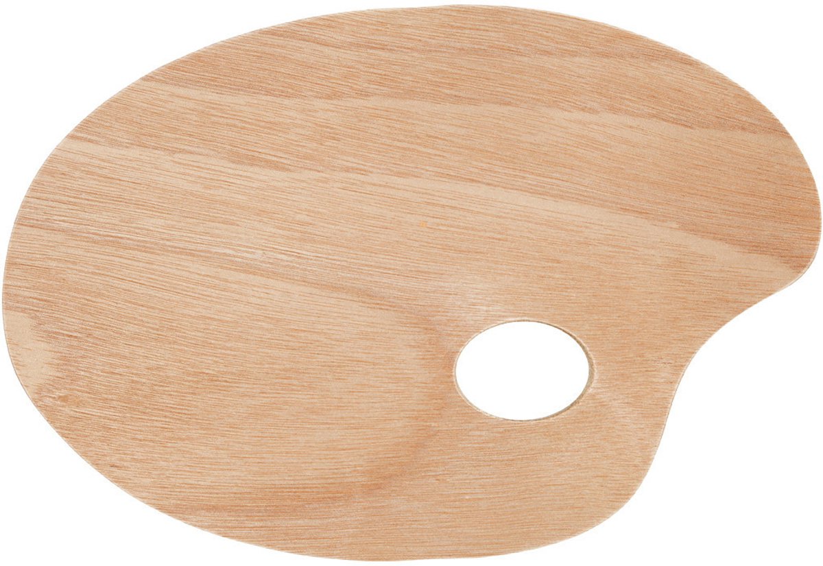 Creotime palet | verfpalet | mengpalet | schilderspalet | houten kleurenpalet | diy creatief palet | 20x30 cm | 1 stuk