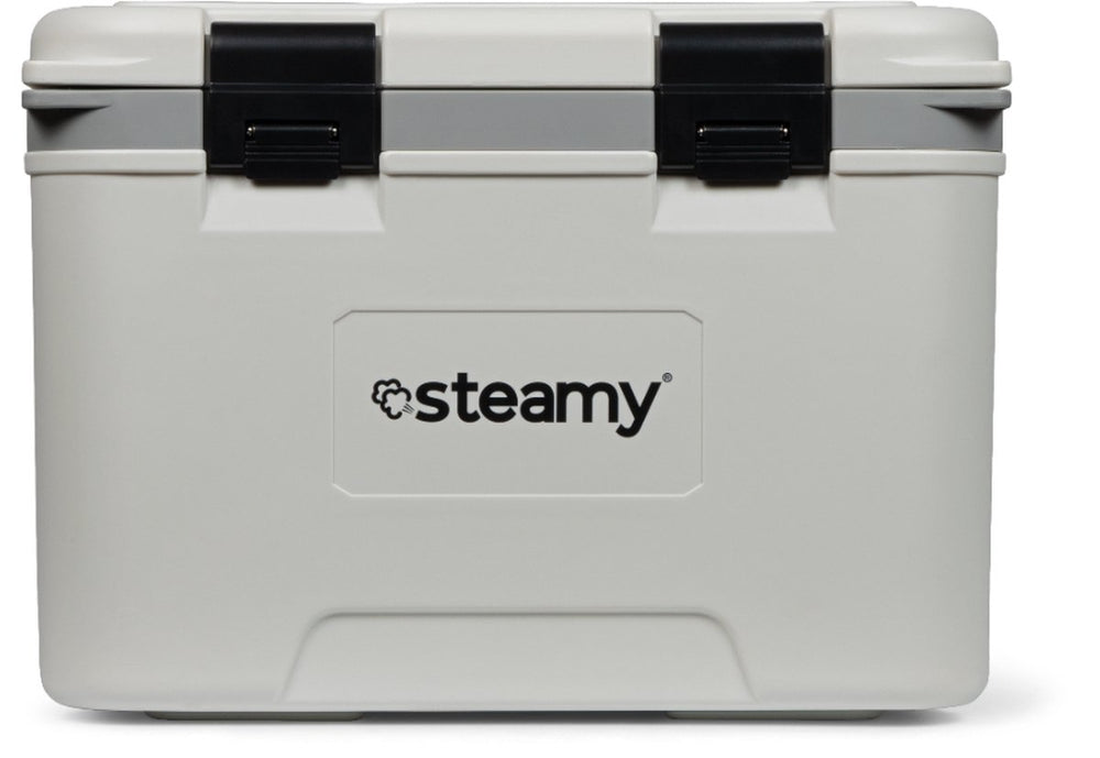 Steamy marine 21 - middelgrote koelbox inclusief verdeelwand en inlegbakje - 21 liter - wit