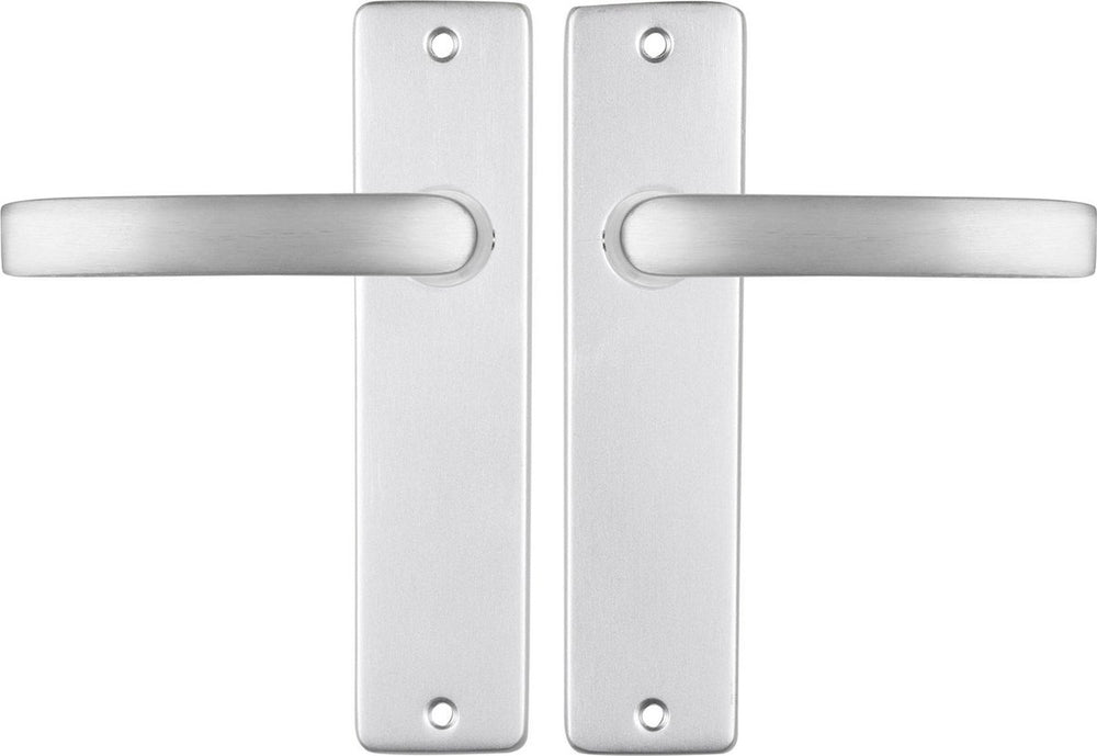 Starx deurklink aluminium – deurbeslag – deurkruk met schild – blind - deurklink blok – 43 x 180 x 㘠18 mm