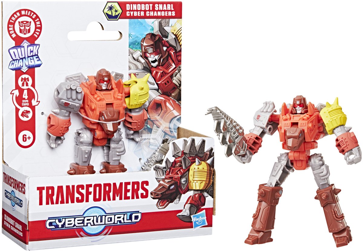 Transformers cyberworld dinobot snarl cyber changers - actiefiguur