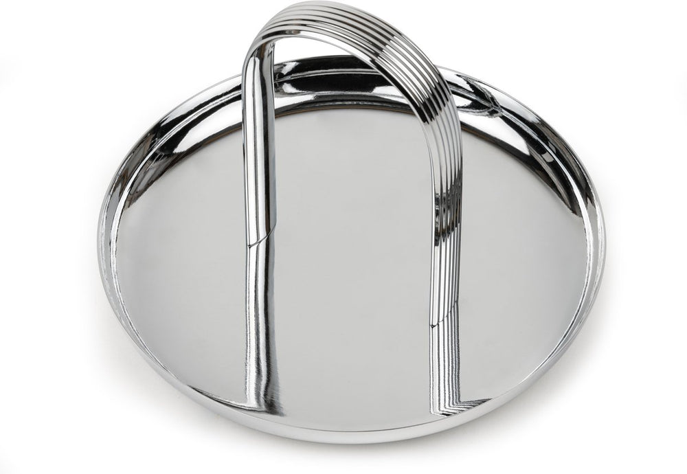 Zilverstad - bonbon schaal elana zilver kleur - dienblad rond - moederdag cadeautip!